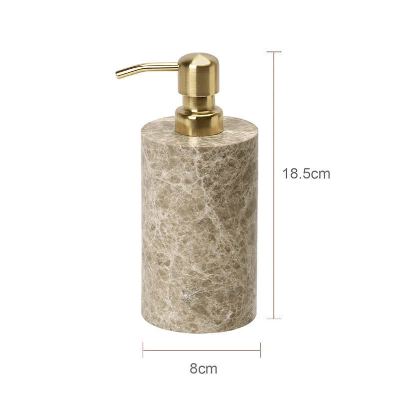 ensemble bain marbre moderne distributeur savon boîte mouchoirs pot crème dentifrice plateau oval brosse