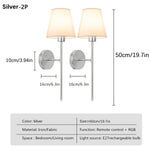 lampe murale moderne or blanc rechargeable rgb vis minimaliste led abatjour