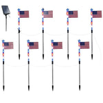 lampes solaires led drapeau américain rouge blanc bleu étoiles rayures modernes extérieures