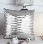 housse coussin paillettes argentées moderne 38x38cm decoration salon lit voiture polyester