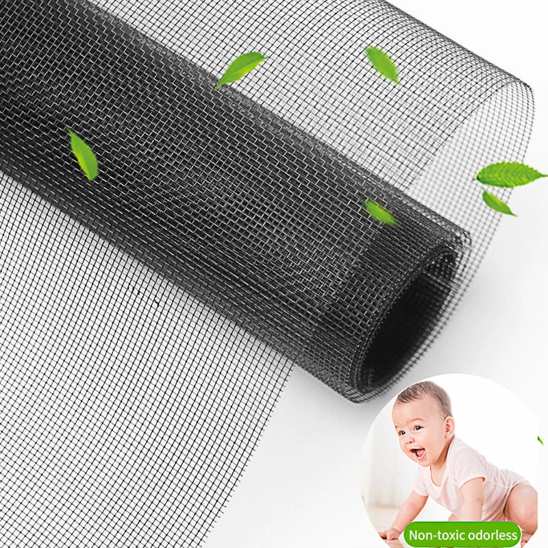 filet anti moustique adhésif fenêtre porte intérieur protection insectes maille noire blanche grande