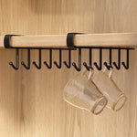 porte serviettes moderne fixé clips support verres transparent noir blanc multifonction métal
