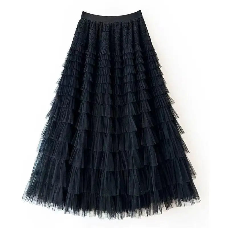 jupe tulle plissée vert rose beige gris bleu violet classique féminine soirée clips cascade