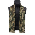 écharpe camouflage vert beige noir homme printemps été automne hiver
