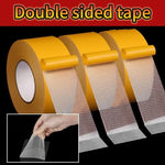 ruban adhésif double face jaune transparent texture maille résistant hautes températures étanche 10mètres 20mètres