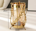 vase moderne élégant doré branches stylisées transparent pieds sculptés decoration maison table
