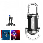 lampe torche rechargeable portable led porte clés compact moderne boutons commande noir transparent
