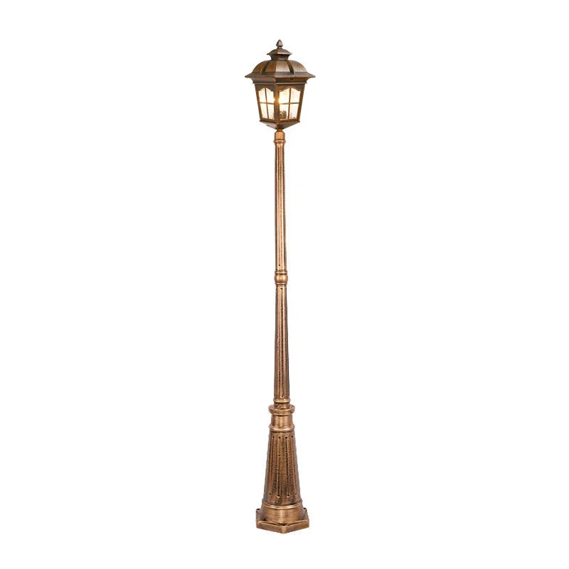 lampe rue or noire rétro classique ip65 led 220v extérieure industrielle
