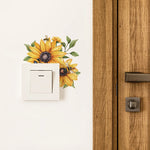 autocollant mural décoration plante fleur verte feuille moderne chambre salon pvc blanc