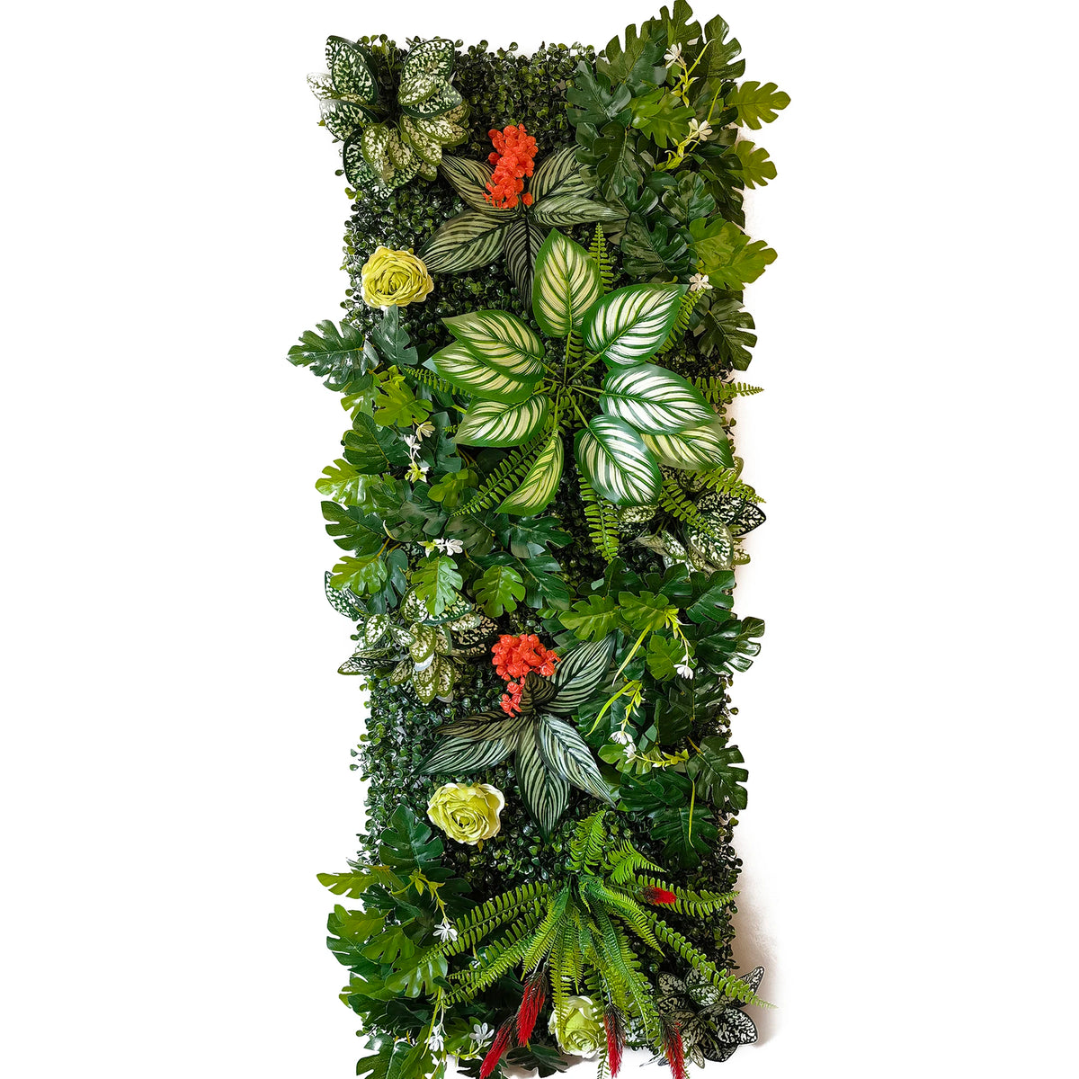 plantes artificielles murales vertes feuilles diverses moderne extérieur accrochables branches fleurs