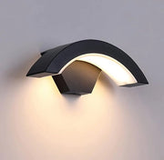 lampe murale extérieure led moderne noir minimaliste éclairage ambiance douce aluminium polycarbonate