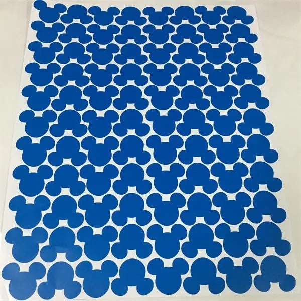 autocollants tête mickey mouse couleur bleu vert rouge rose noir simples chambre enfants decoration