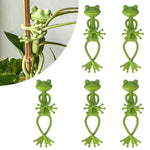 supports plantes forme grenouille vert texturé décoration jardin ludique enroulement tige plantes