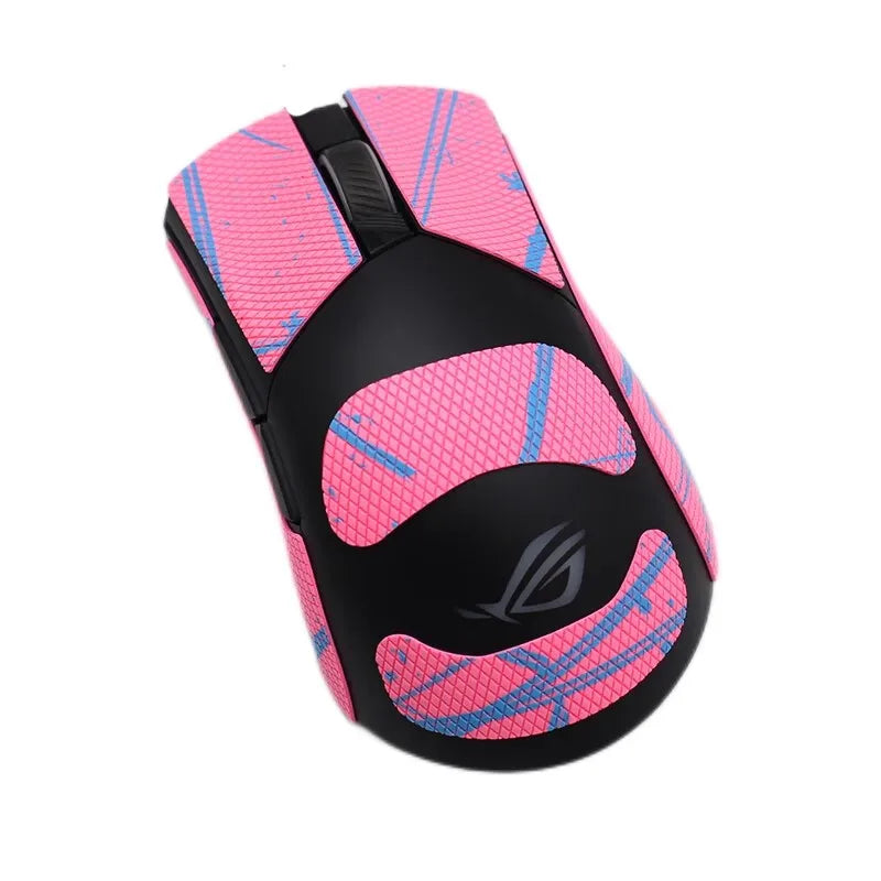 autocollants antiderapants noirs motif geometrique souris gaming rog gladius deux trois