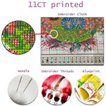 toile imprimée paysage chinois broderie kit point croix fils coton aiguilles packaging moderne decoration