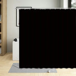 rideau douche noir moderne polyester respectueux environnement 120x180cm 180x230cm anneaux