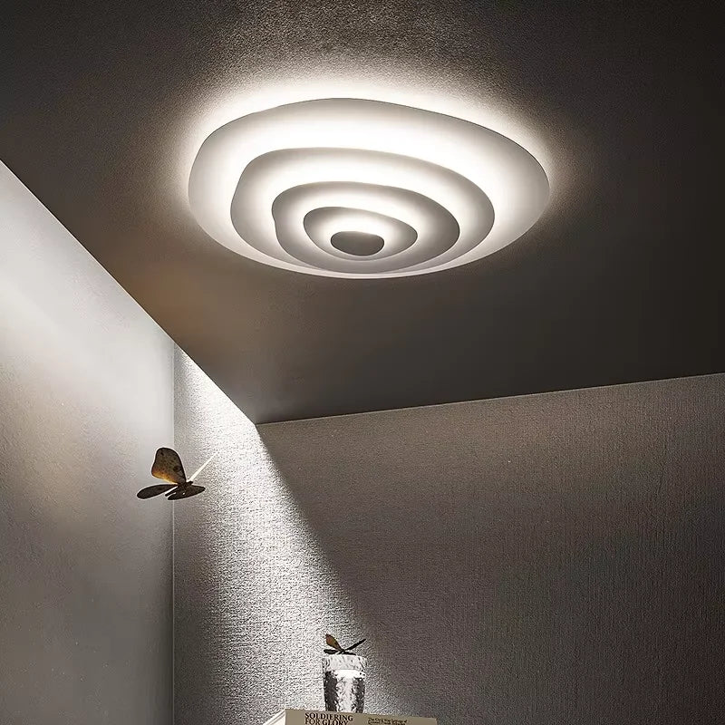 plafonnier led ultra mince spirale moderne nordique lumière blanc salon chambre