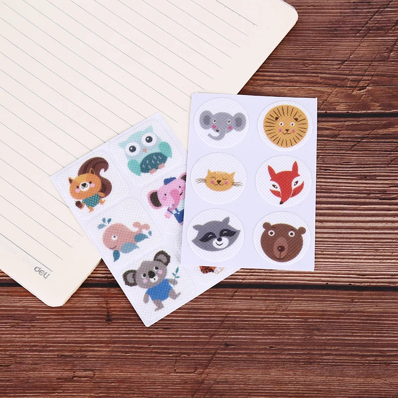 sticker répulsif moustiques autocollant naturel multicolore animaux dessin animé adhésif réutilisable enfants protection maison
