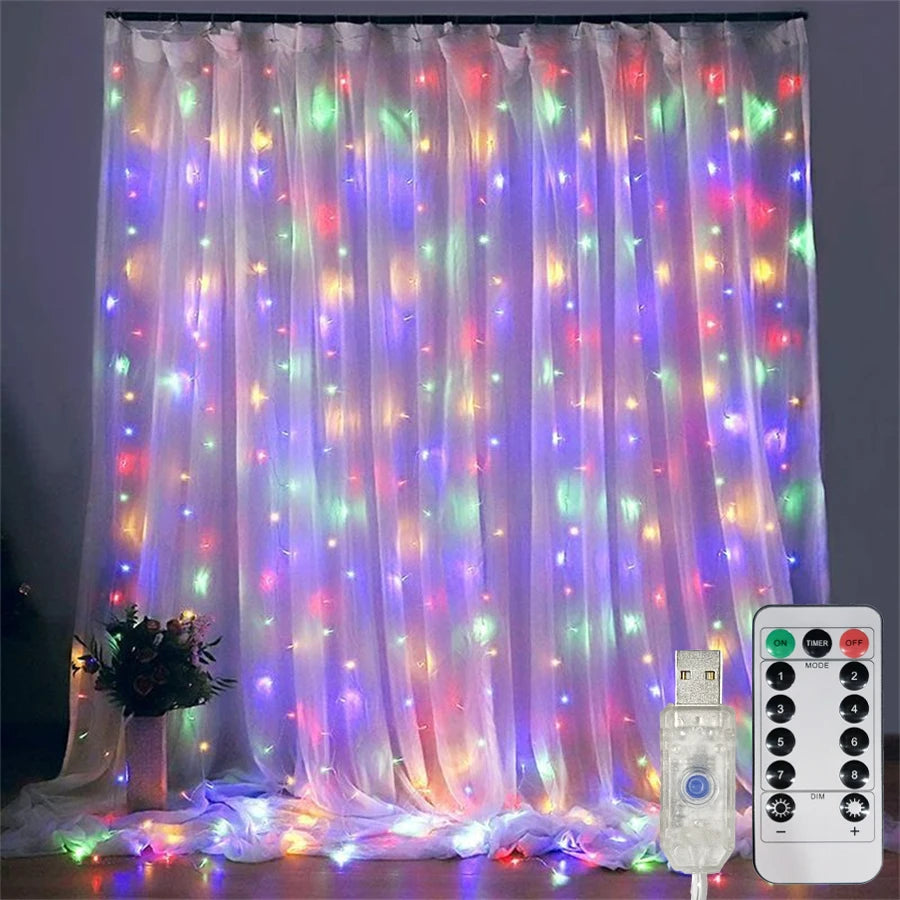 guirlande lumineuse multicolore modes télécommande clips led usb moderne festifs