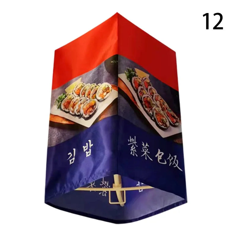 lanternes décoratives traditionnelles coréennes rouge bleu jaune blanc noix motifs nourriture textes coréens clips