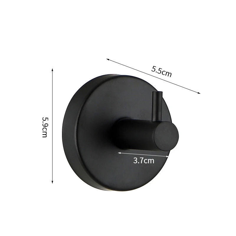 porte serviette moderne porte clés mural succion cup acier inoxydable noir blanc doré minimaliste