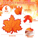 serviettes table automnales feuilles d'erable orange rouge respectueuses l'environnement decoration moderne 35.5cm
