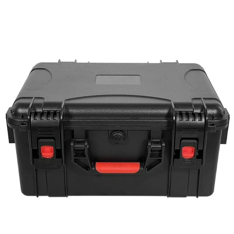 Boîte à outils étanche rigide noire pour rangement professionnel