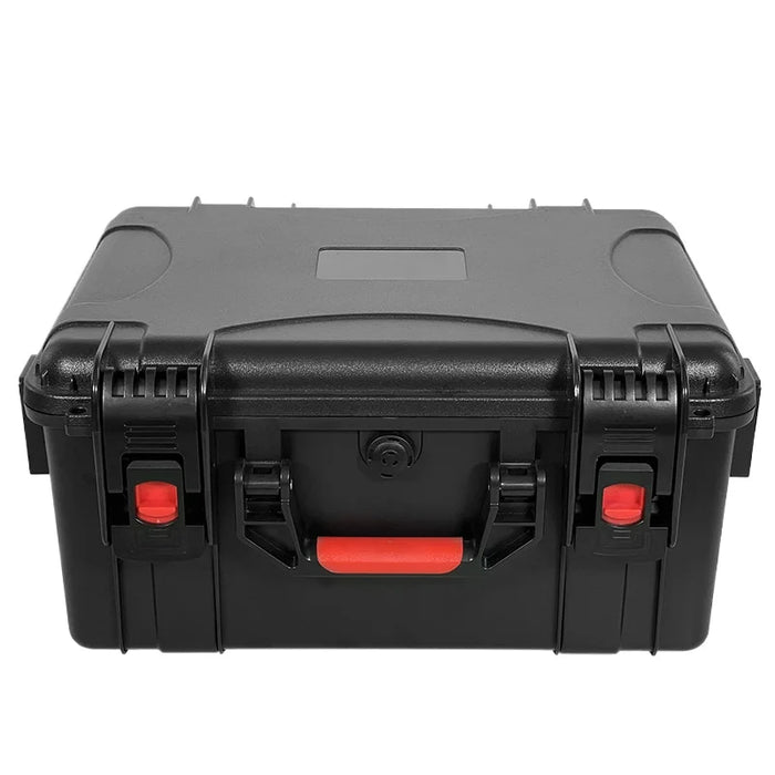 Boîte à outils étanche rigide noire pour rangement professionnel