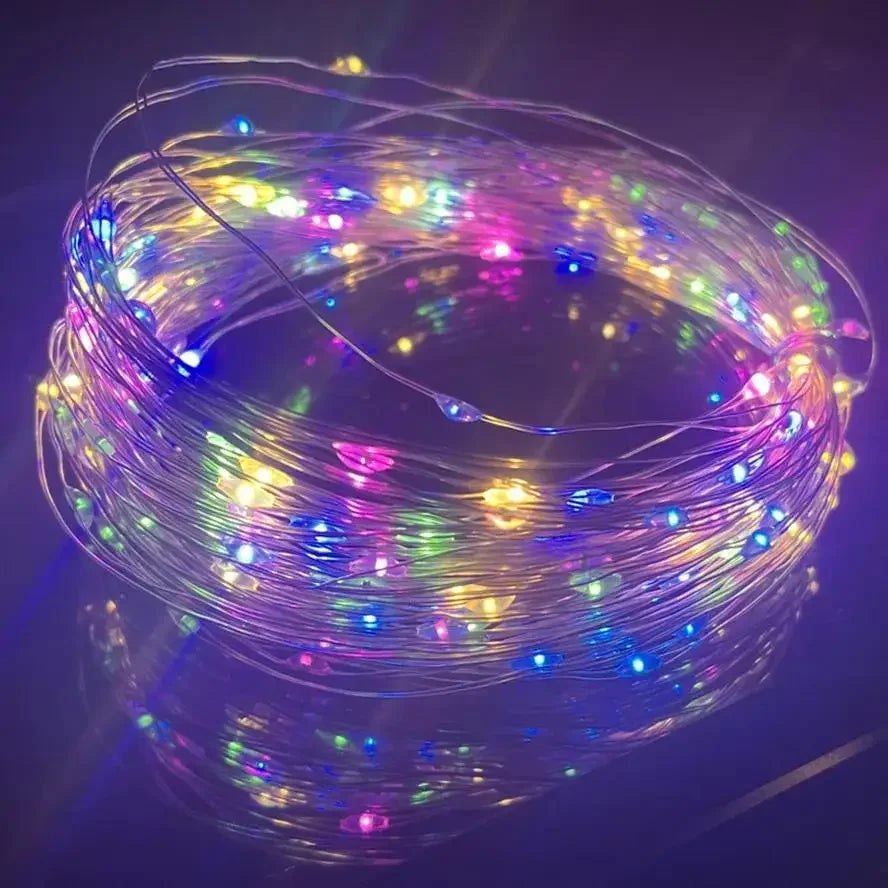 guirlande lumineuse or argent lumineuses moderne imperméable ip66 multiple couleurs led usb enfilade festive