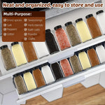 bocaux plastique transparents couvercle noir shaker assaisonnement herbes épices stockage moderne minimaliste