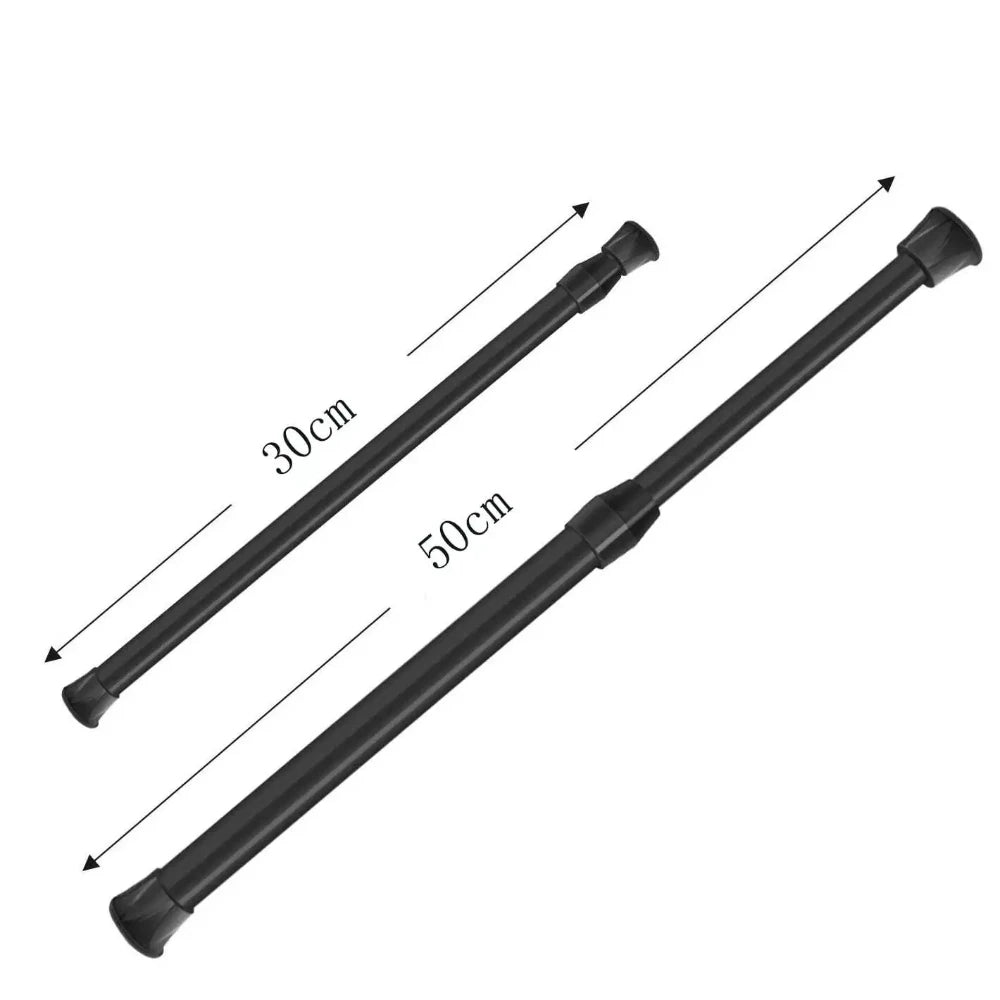 tige rideau douche réglable sans perçage métal respectueux environnement noir moderne 30cm 50cm lisse