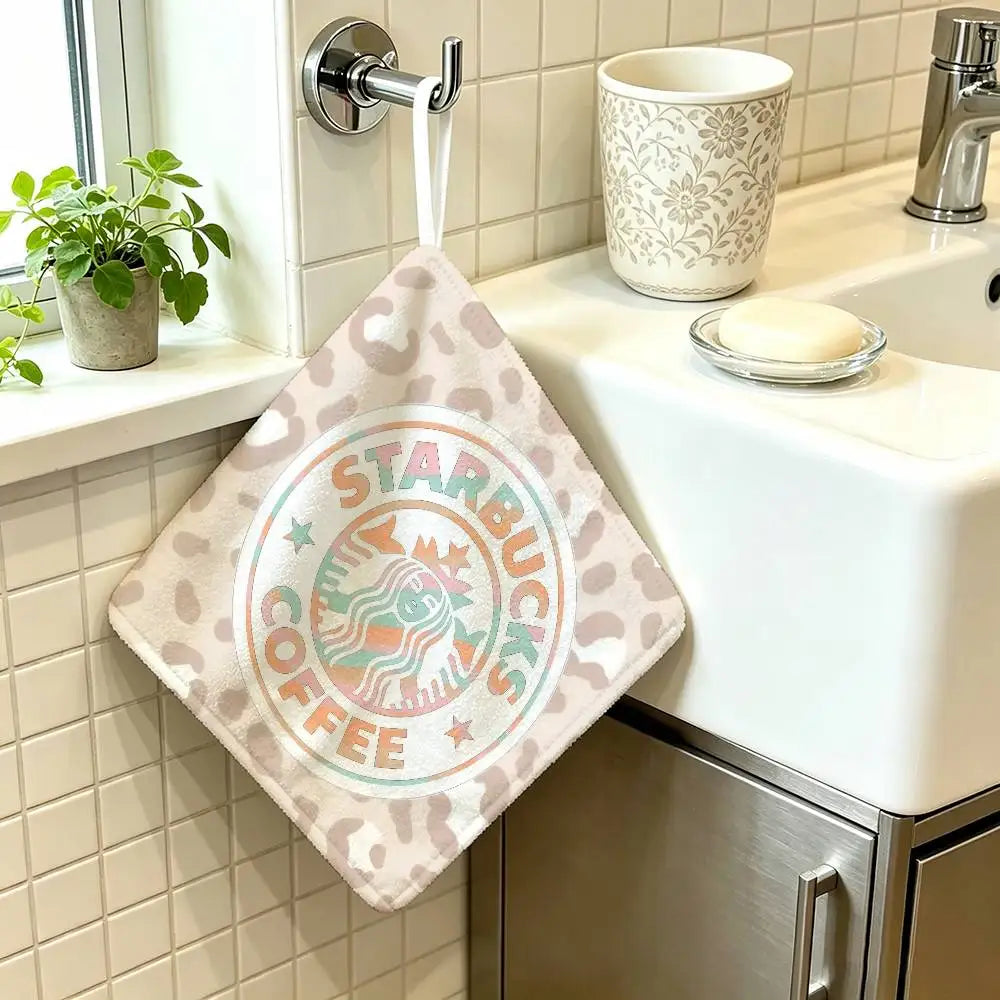 sac main vert logo starbucks blanc anneau métallique moderne polyvalent durable polyester Jacquard