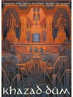 affiche voyage rétro abstraite château mordor paysage fantasy toile huile sans cadre