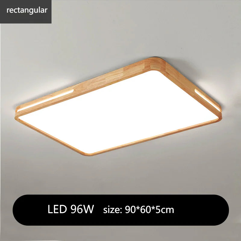plafonnier moderne bois blanc lampe led ceiling touch switch minimaliste translucent