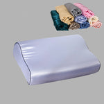 taies d'oreiller soie uni moderne respectueux environnement zip beige blanc rose clair vert foncé