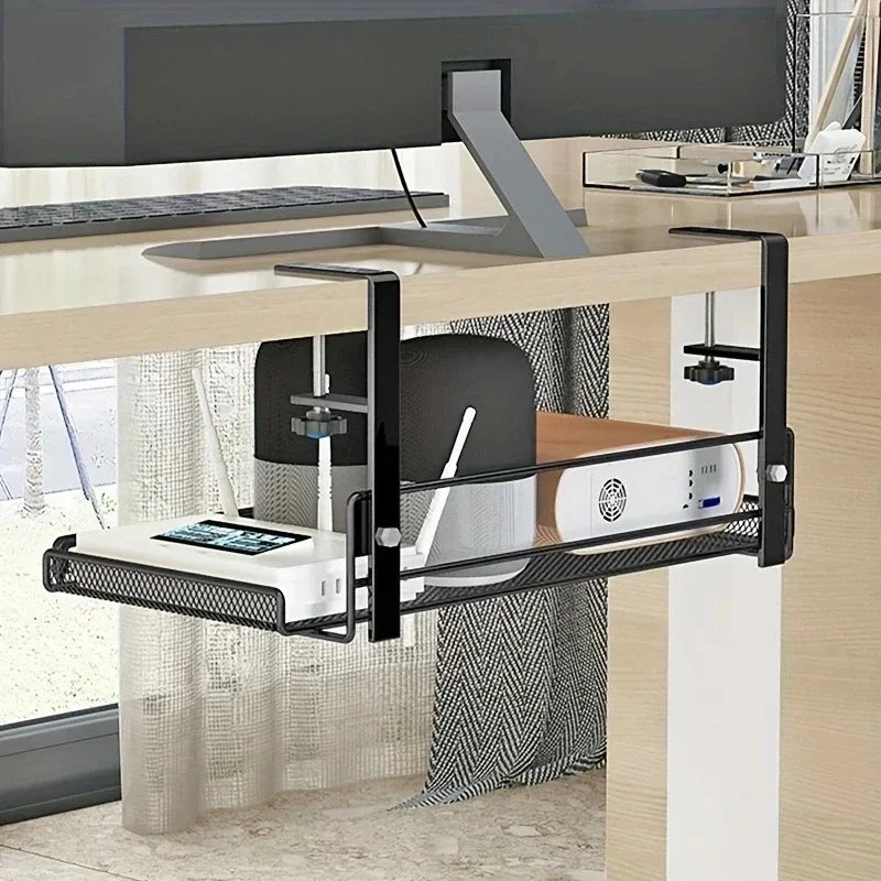Panier de rangement suspendu blanc pour bureau