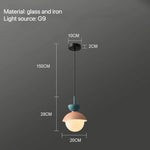 suspension lumineuse moderne pendentif câble bleu rose gris sphérique mat