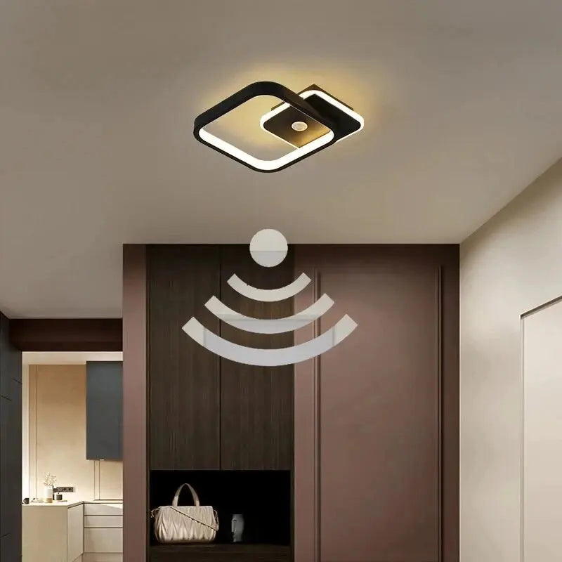 lumière détecteur mouvement noir blanc doré moderne flux lumineux led 249 2000v