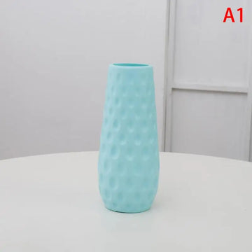 vases résine modernes blanc rose vert orange géométriques ruban jute