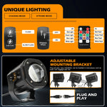 projecteurs led noir modernes contrôle distant interrupteur rotatif fixations lumiere rgbw 12v 24v