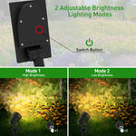 projecteur solaire led moderne noir ip65 résistant autoinstallation 2modes luminosité