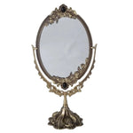 miroir ovale or floral classique dressing sans luminaire rotationnable maison