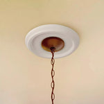 plaque suspension lampe blanc rond lisse classique fixations opaques bricolage