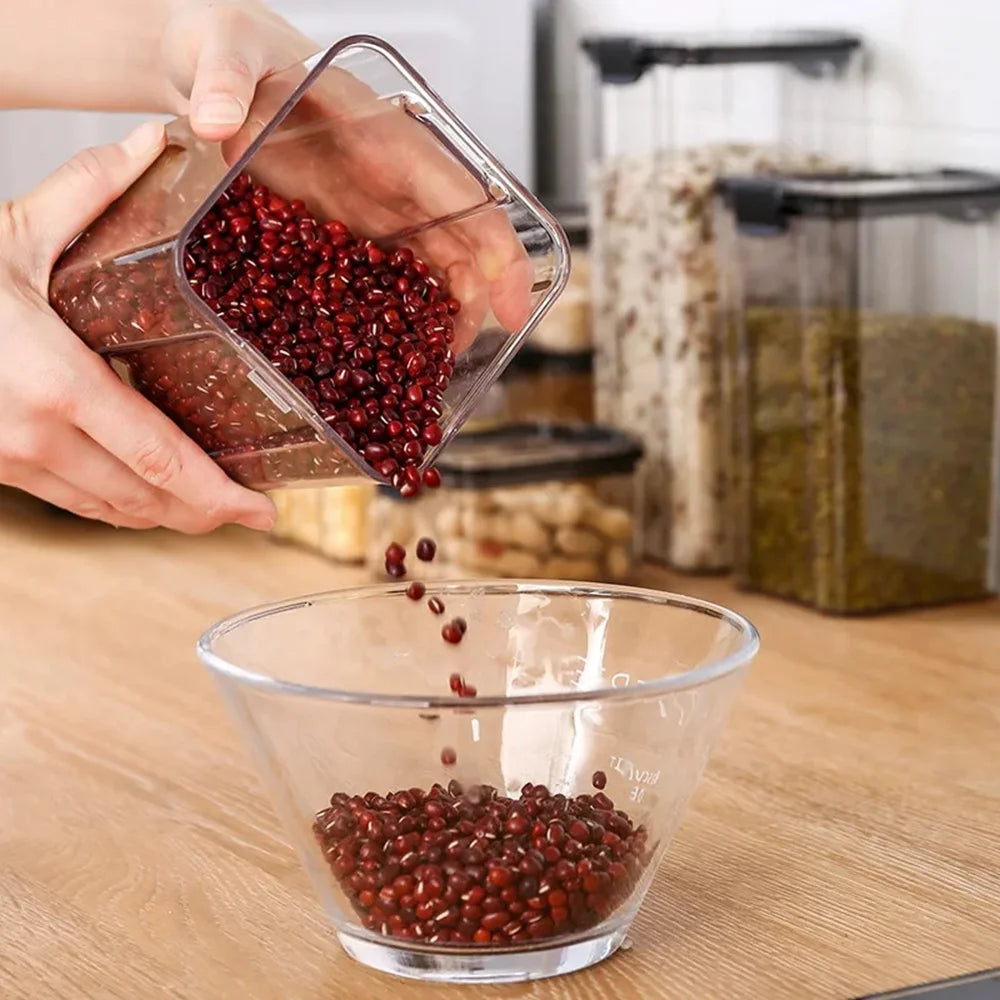 Boîte de rangement alimentaire noire pour pâtes