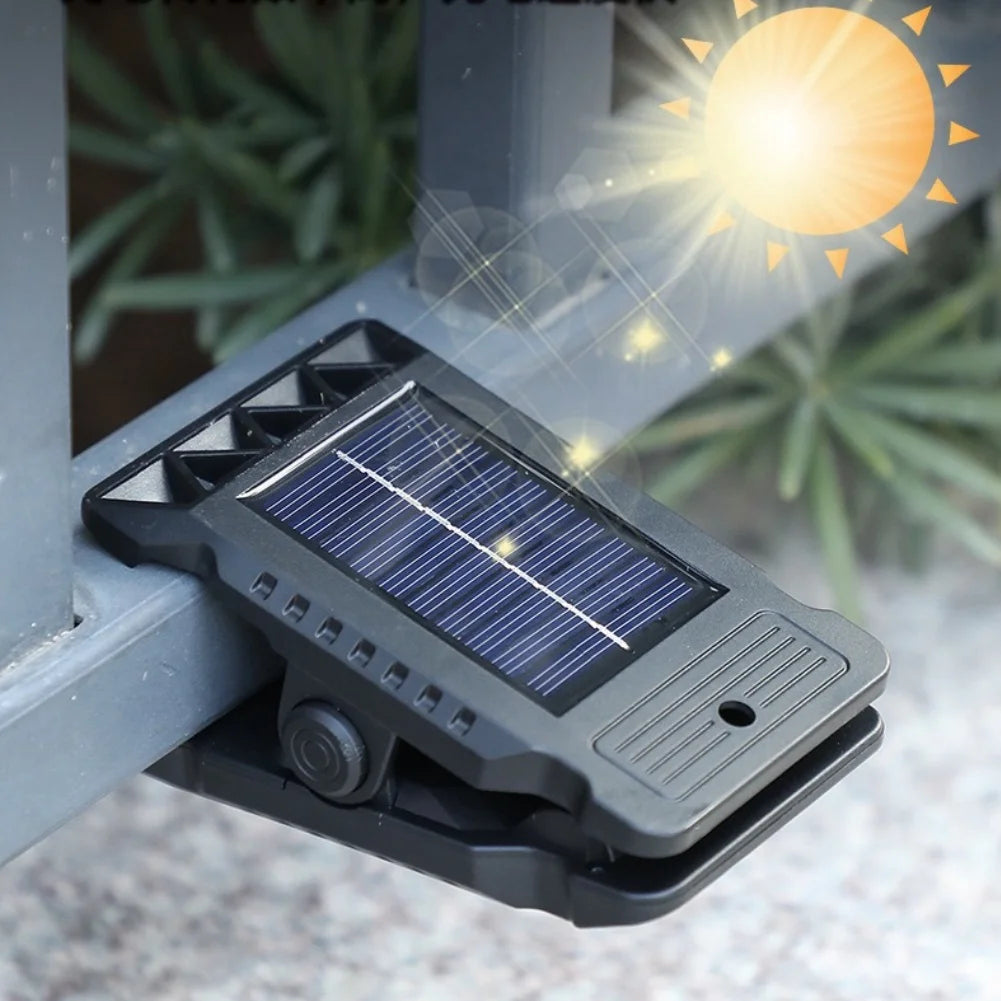 lampe solaire led extérieure noire moderne clips étanche autonome jardin camping