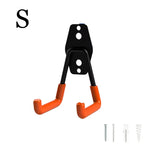 crochet mural moderne orange noir vis œilllets support rangement outils garage vélos