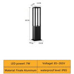 lampe solaire jardin contemporaine 40cm 60cm 80cm led noire transparente minimaliste