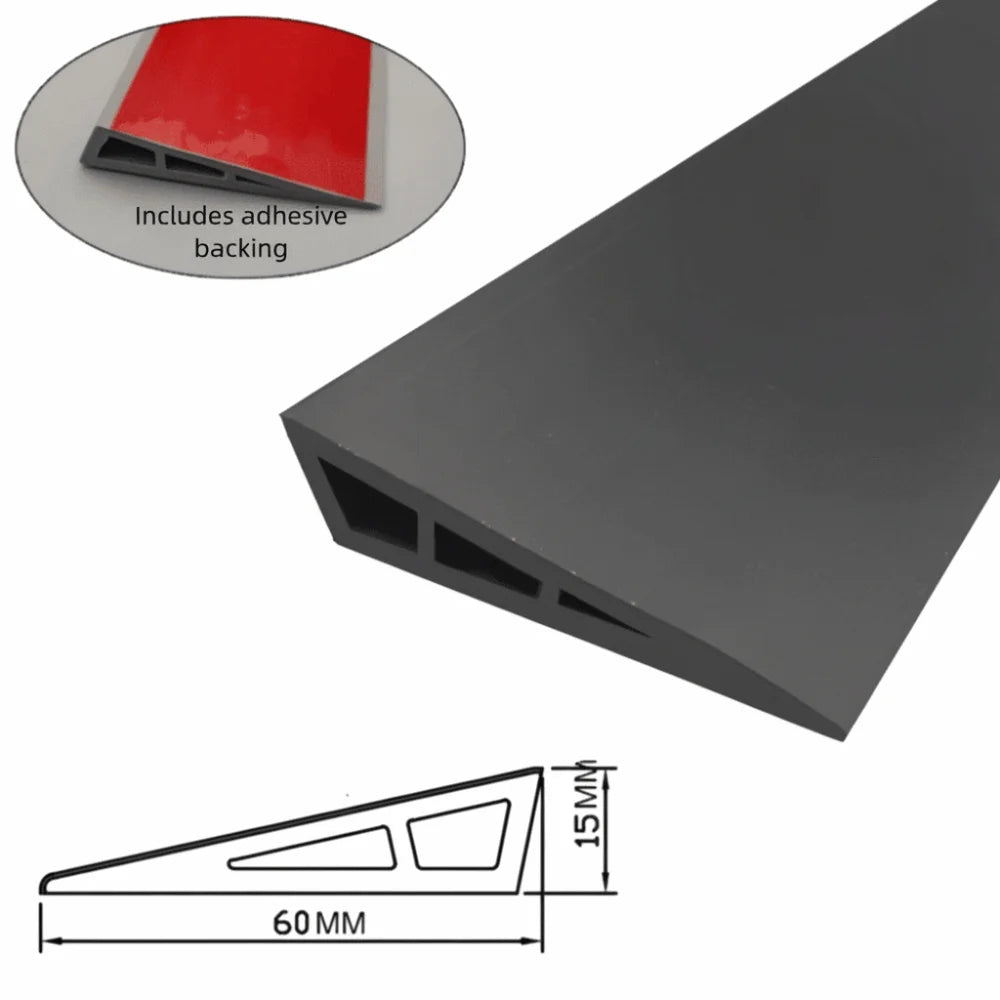 tapis seuil noir rayures moderne adhésif pvc imperméable maison entrée