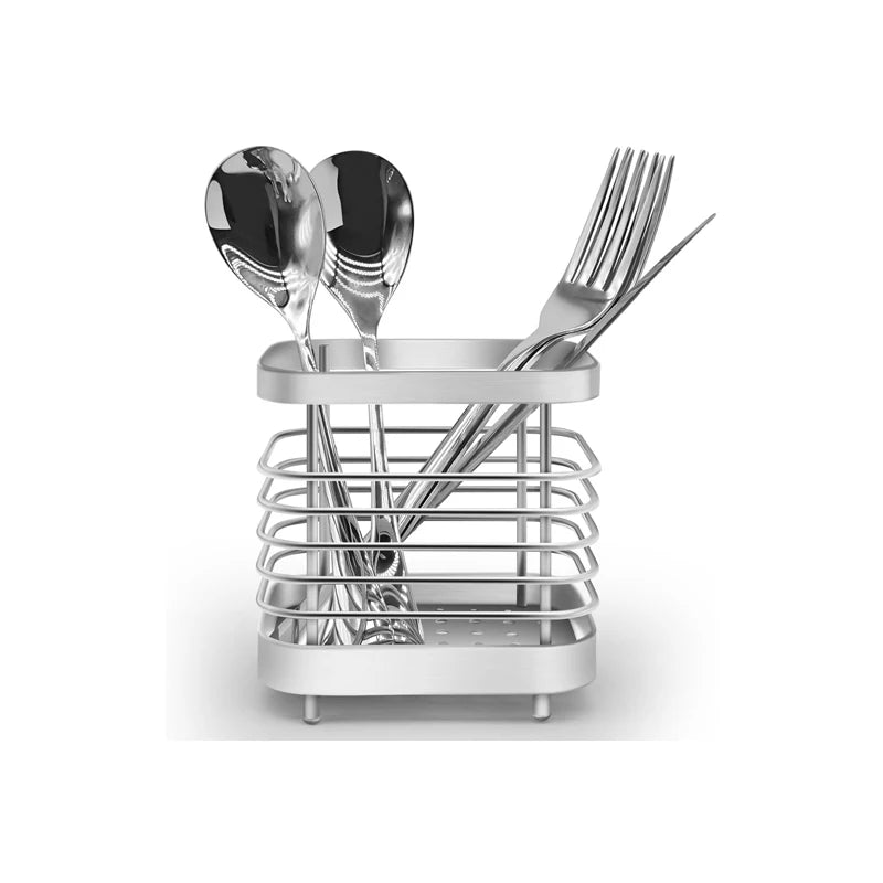 rangement couverts argenté noir fourchettes cuillères couteaux support cuisine barreaux horizontal vertical moderne minimaliste