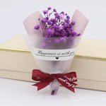 bouquet fleurs séchées violet rose rouge jaune moderne élégant décoration photo mariage anniversaireintérieur